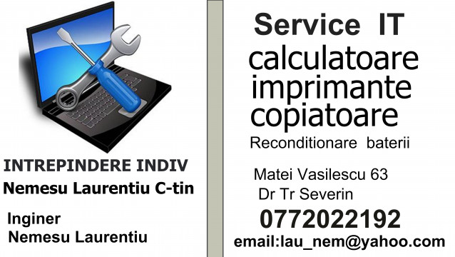 reparatii calculatoare, imprimante, copiatoare, invertoare ,statii audio